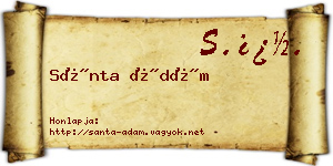 Sánta Ádám névjegykártya